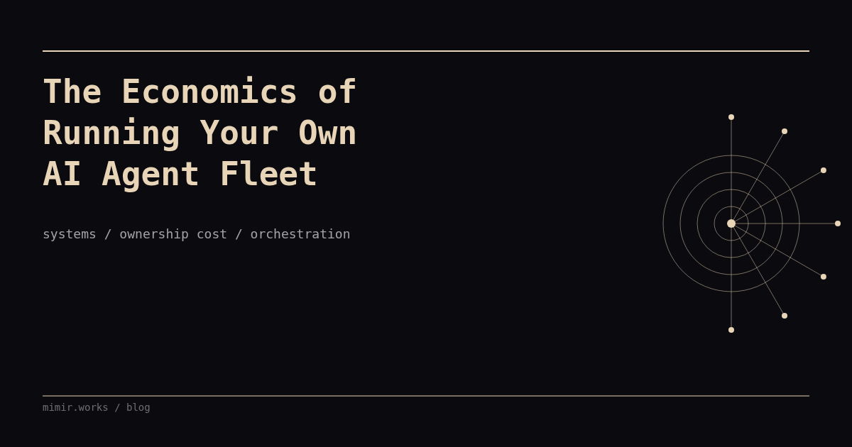 The Economics of Running Your Own AI Agent Fleet