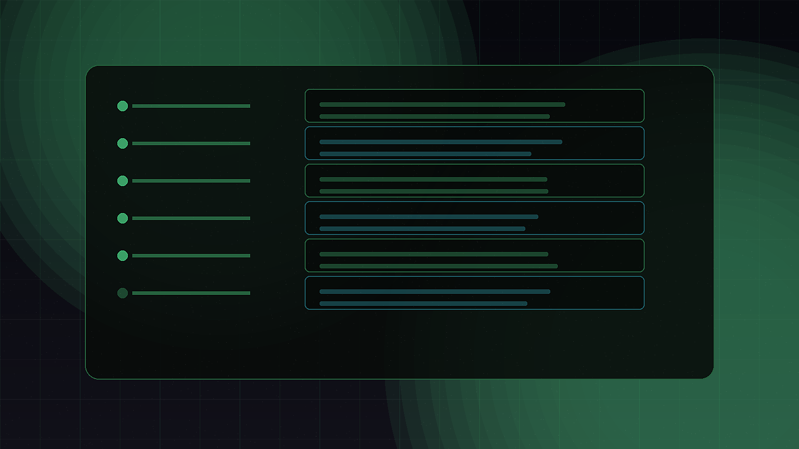 Installation runbook console with setup stages, terminal output, and readiness lights.