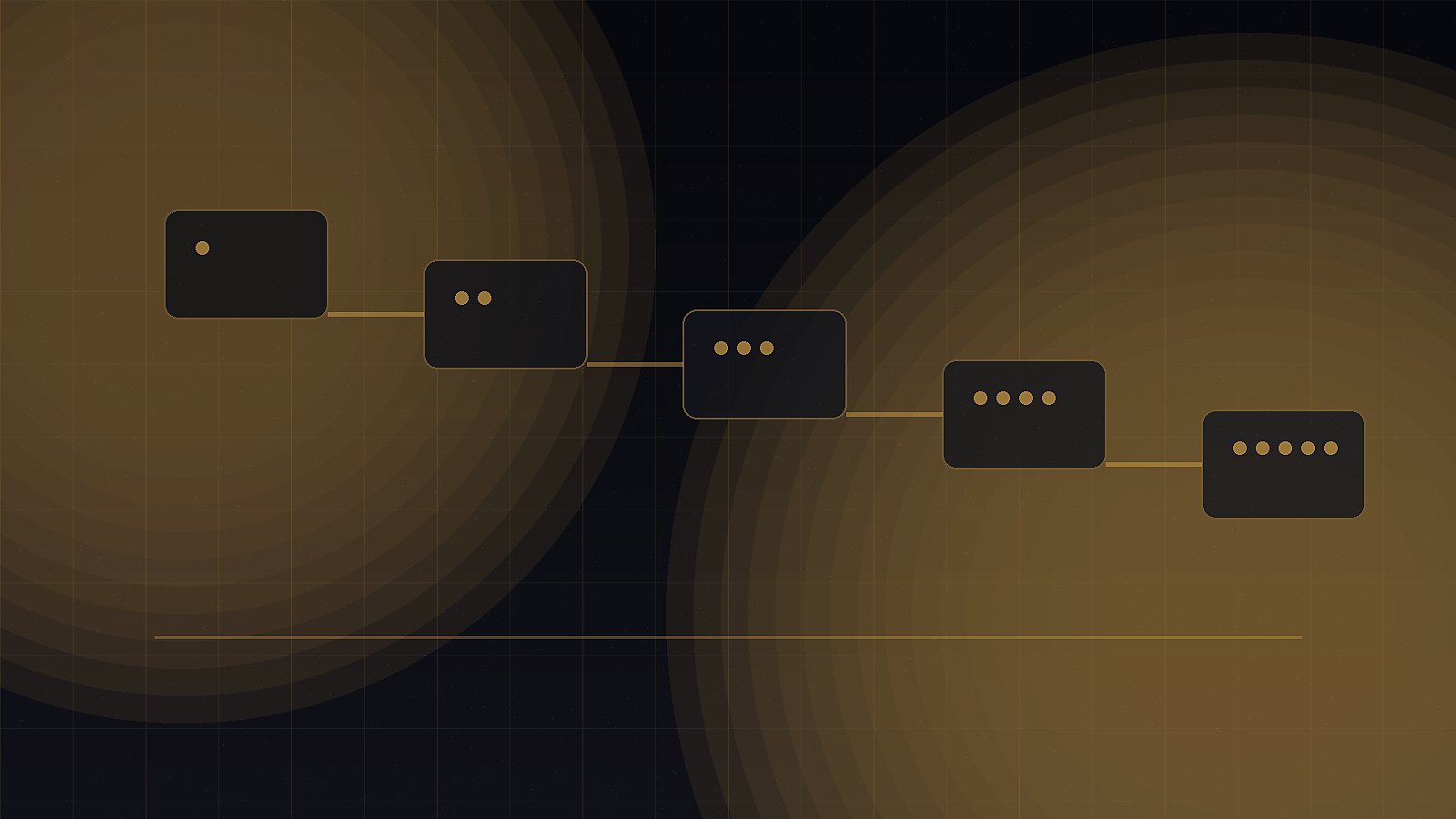 Evolution wall of agent role cards branching from a simple early workflow.