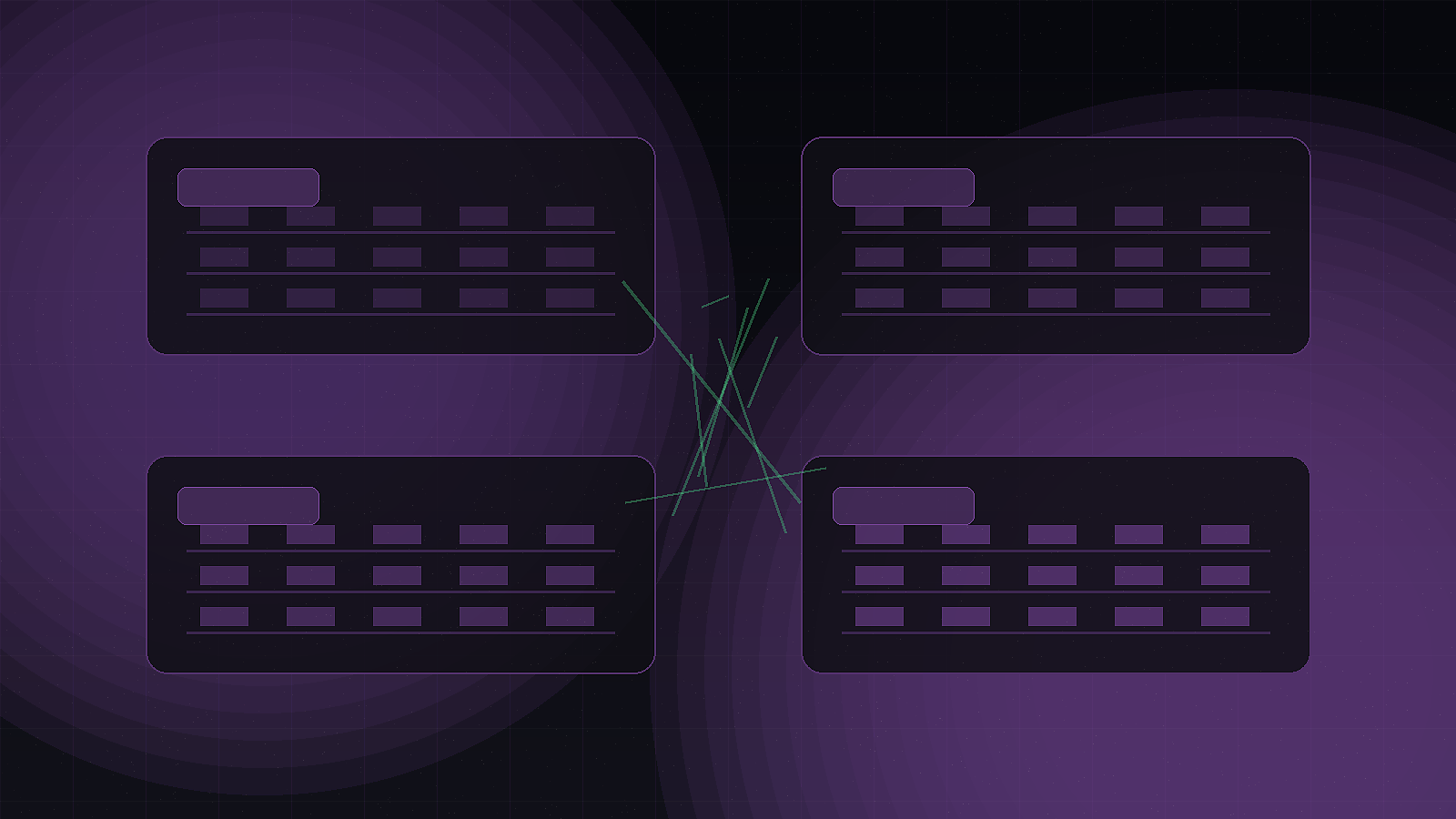 Subterranean note vault with shelf blocks and glowing organizational threads.